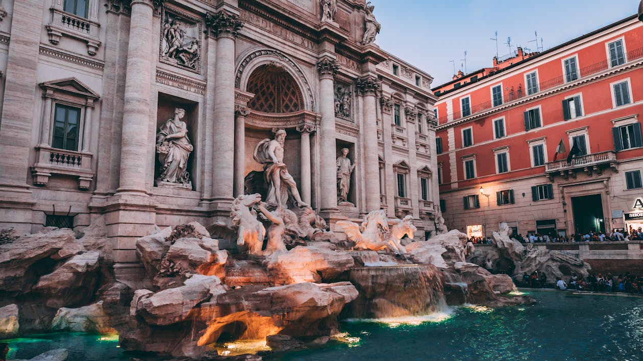 fontana di trevi a roma per il miglior viaggio gluten-free-a205
