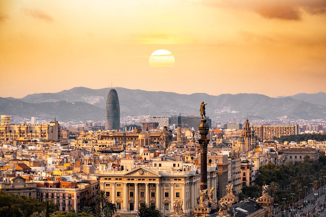 panoramica di barcellona in spain-a096